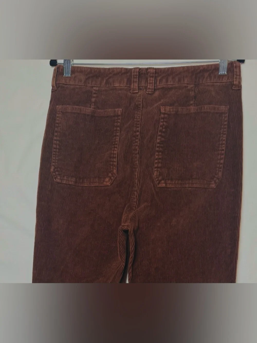 Vintage J. Crew Brown Corduroy Women’s High-Rise Flared Pants, Sz 29. NWOT - Picture 7 of 14